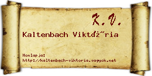 Kaltenbach Viktória névjegykártya